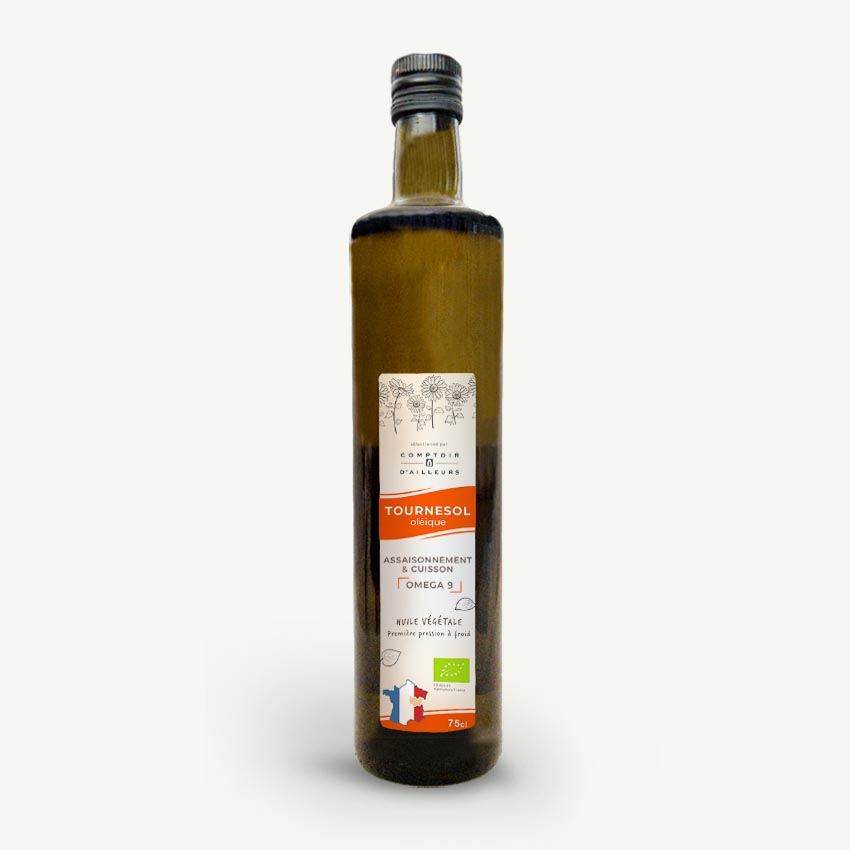 L'huile de tournesol bio oléique 75cl – La Ferme de Fardissou en